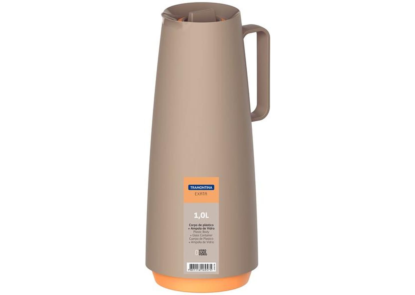 Bule de Café e Chá Térmico de Polipropileno - Bege 1L Exata