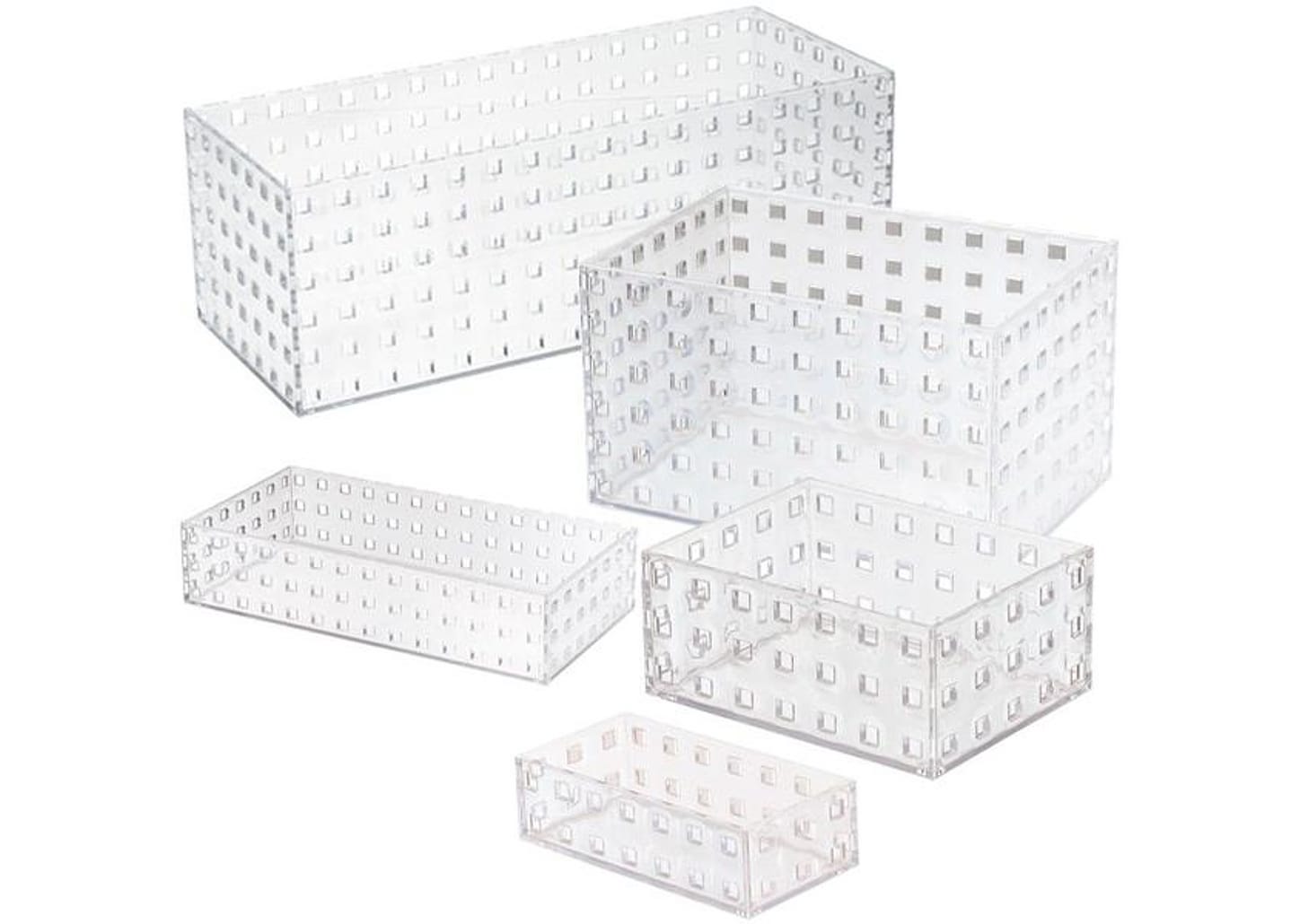 Jogo de Caixa Organizadora 5 Peças Arthi - Evolutiva Cristal/9113