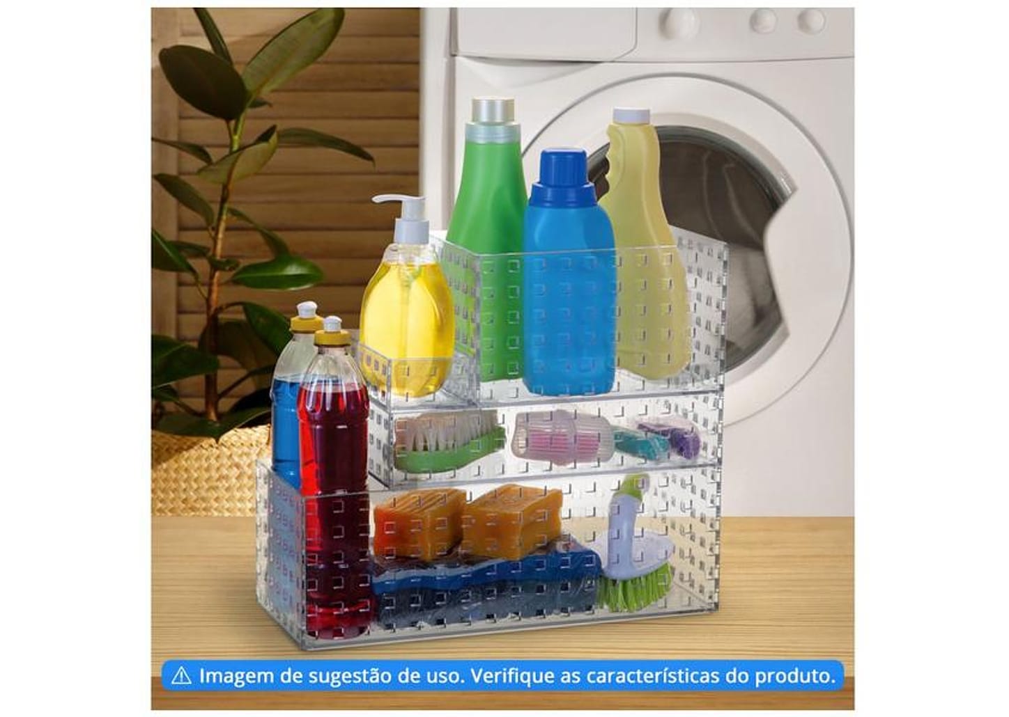 Jogo de Caixa Organizadora 5 Peças Arthi - Evolutiva Cristal/9113