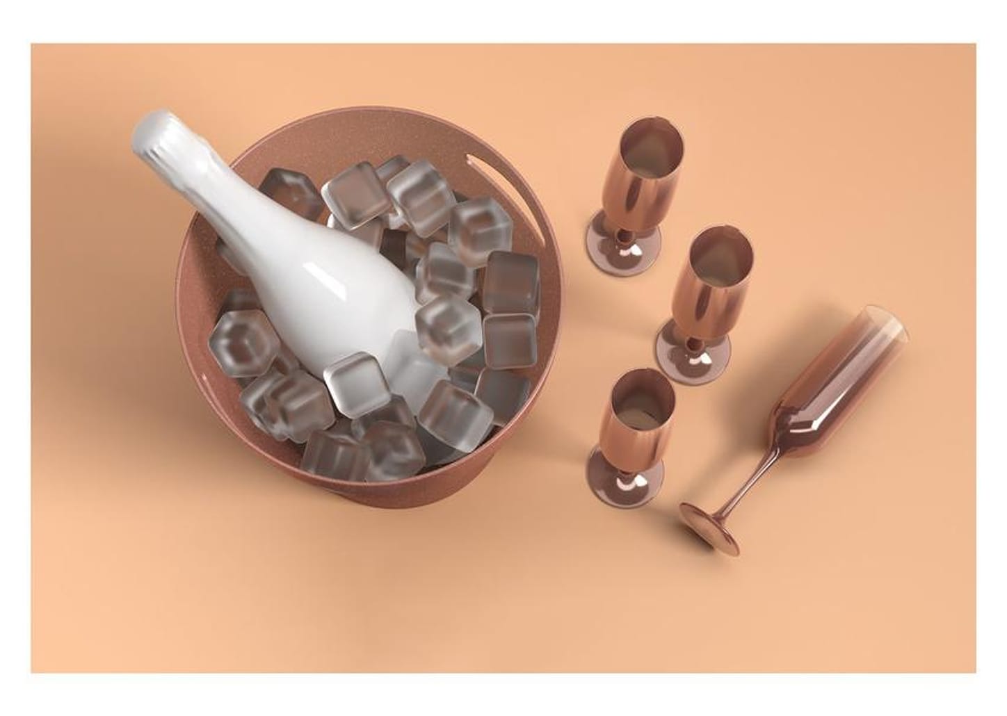 Jogo de Taças para Espumante 160ml 5 Peças Coza - Celebration com Cooler