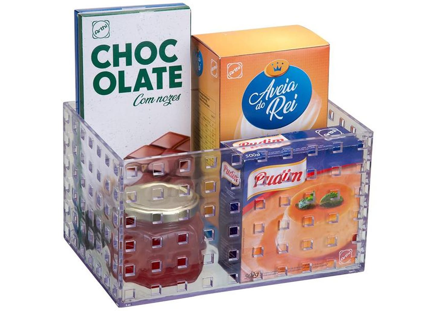 Jogo de Caixa Organizadora 5 Peças Arthi - Evolutiva Cristal/9113