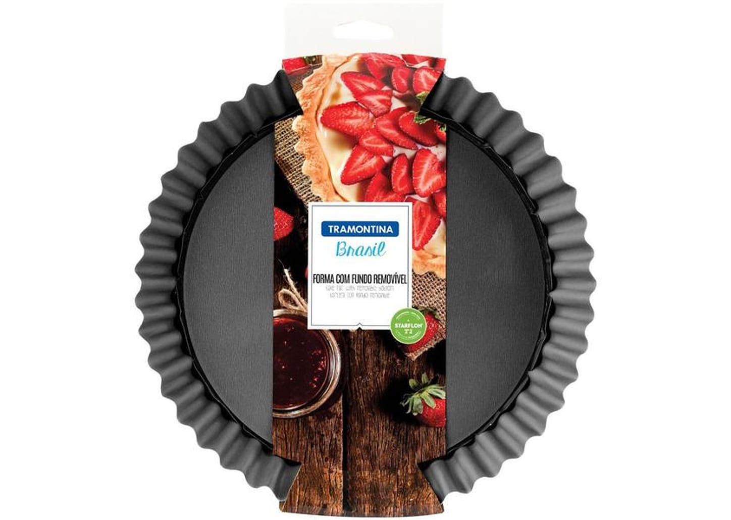 Forma para Torta de Alumínio Antiaderente - Redonda Fundo Removível Tramontina 20064024