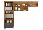 Cozinha Compacta Nesher Realeza Nicho para - Micro-ondas 4 Portas 1 Gaveta 100% MDF