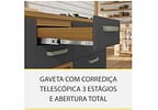Cozinha Compacta Nesher Realeza Nicho para - Micro-ondas 4 Portas 1 Gaveta 100% MDF