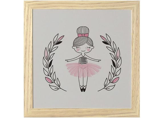 Quadro Decorativo Bailarina 23,5x23,5cm - Design Up Living