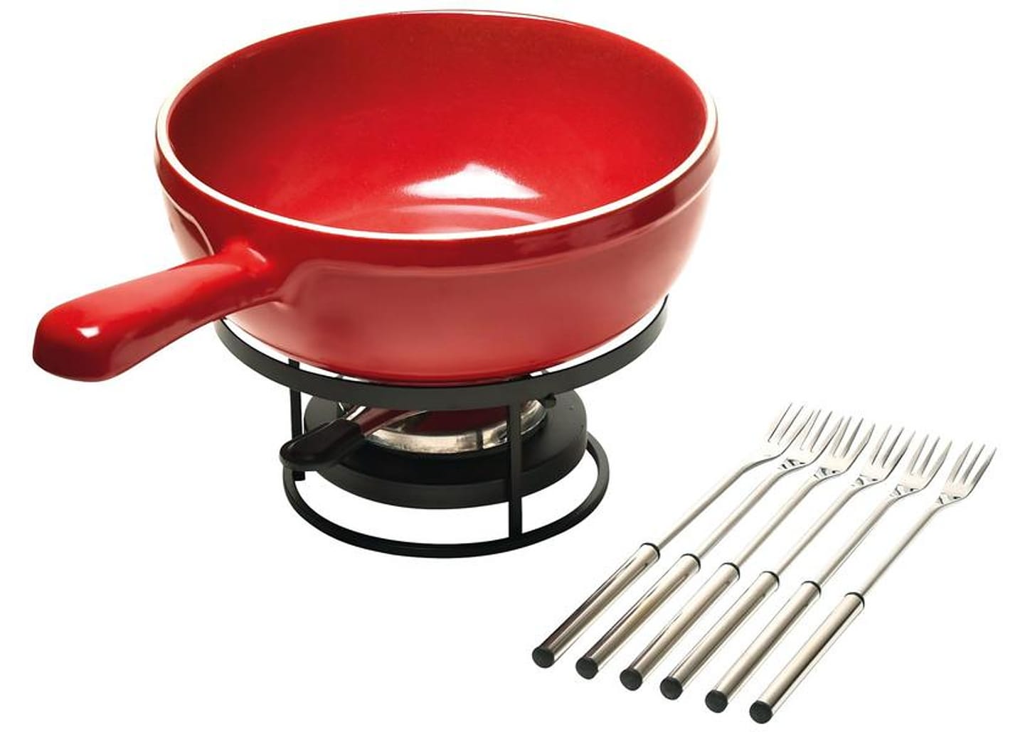 Aparelho de Fondue Cerâmica Emile Henry - Vermelho 9 Peças 33453034