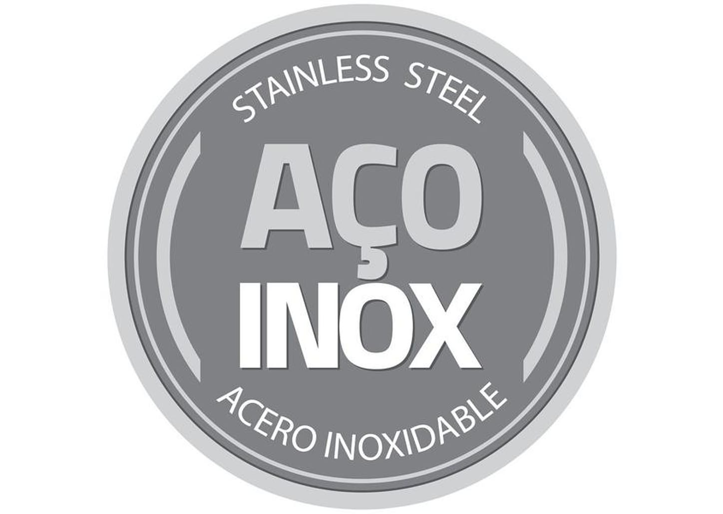 Caçarola Tramontina Inox Fundo Triplo com Tampa 5,8L 24cm Grano Baquelite