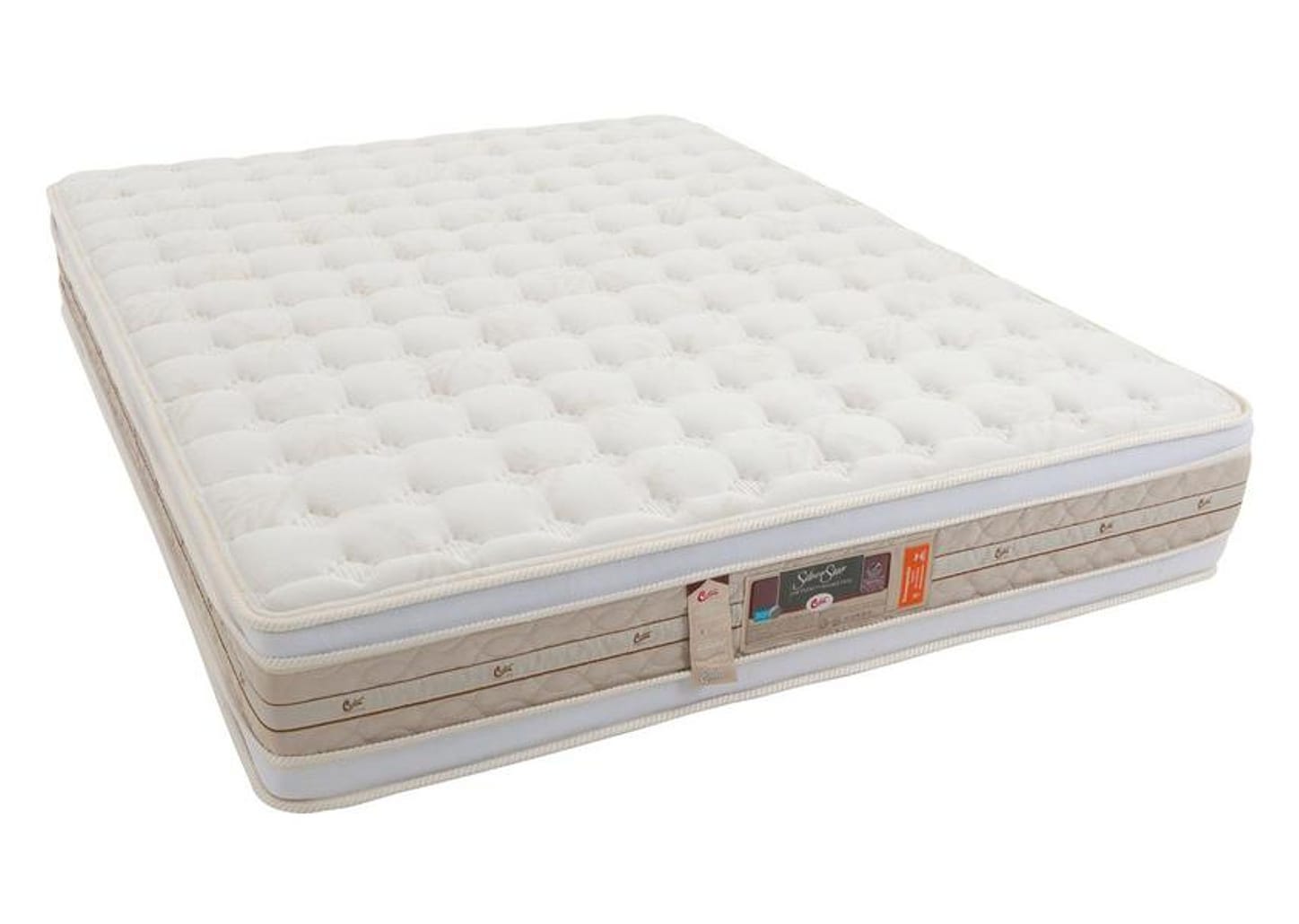 Colchão King Size Castor Mola Ensacadas/Pocket 34cm de Altura Silver Star