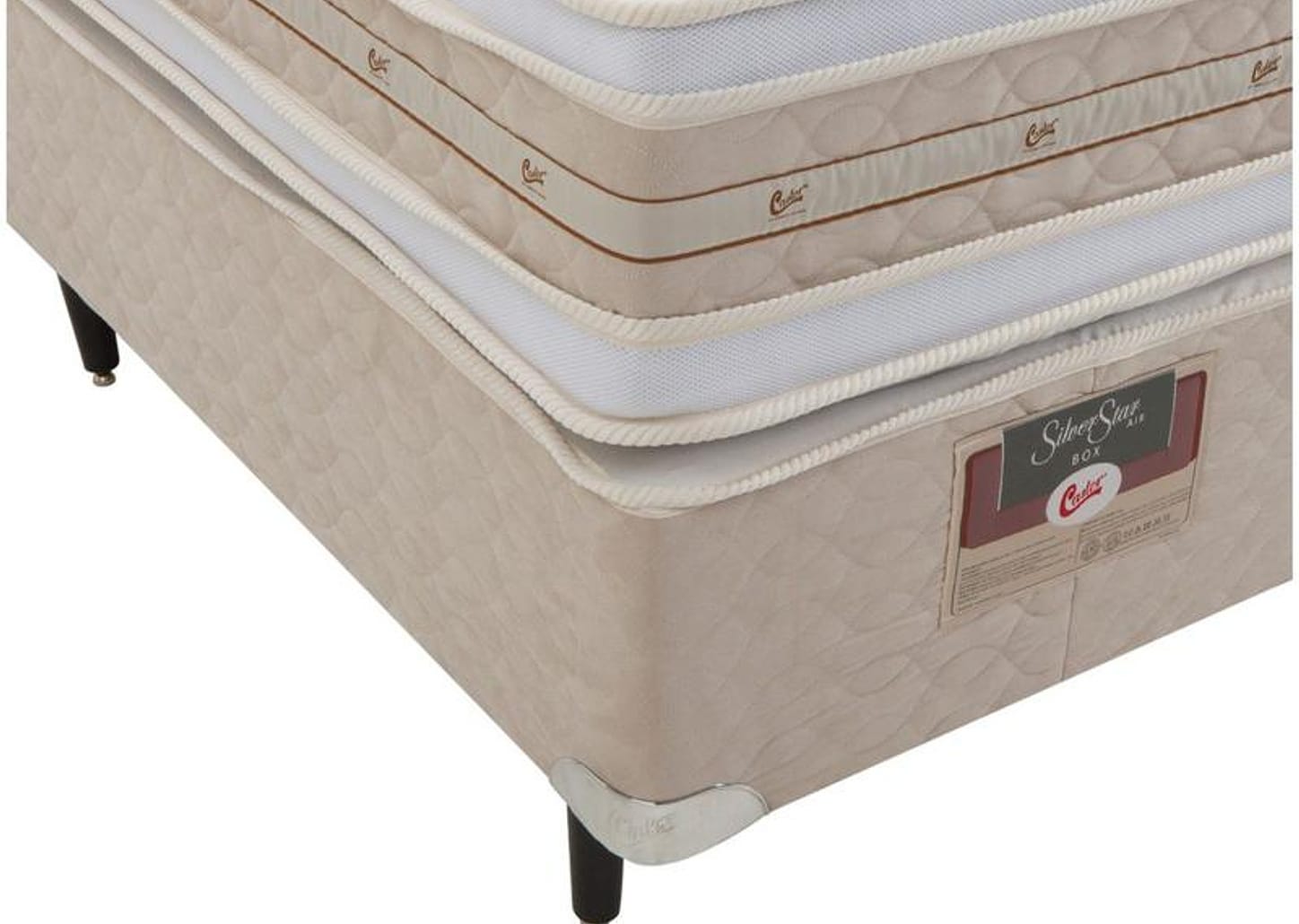 Colchão King Size Castor Mola Ensacadas/Pocket 34cm de Altura Silver Star