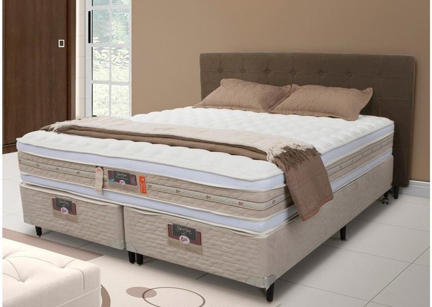 Colchão King Size Castor Mola Ensacadas/Pocket 34cm de Altura Silver Star