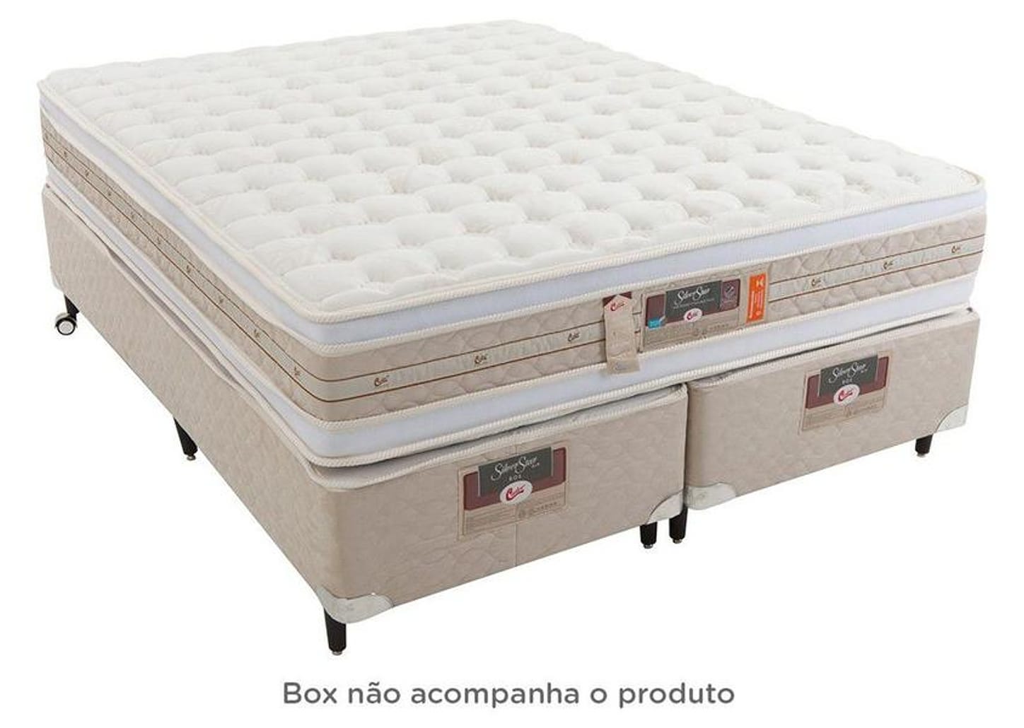 Colchão King Size Castor Mola Ensacadas/Pocket 34cm de Altura Silver Star