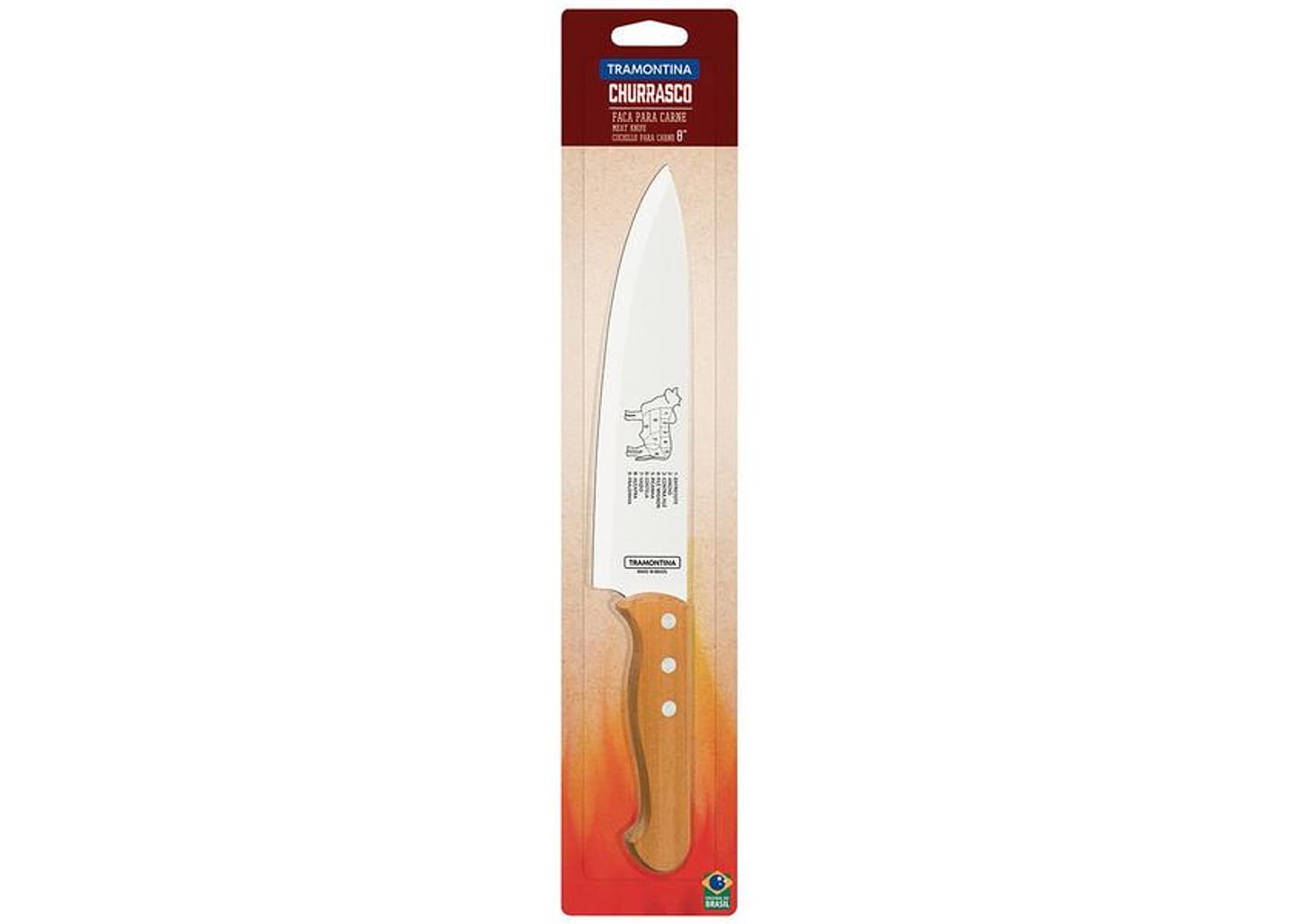 Faca Tramontina Inox 8” - Churrasco