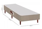 Base Cama Box Solteiro Castor 27x88x188cm Revolution