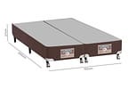 Base Cama Box King Size Castor Bipartido 27x192x203cm Silver Star