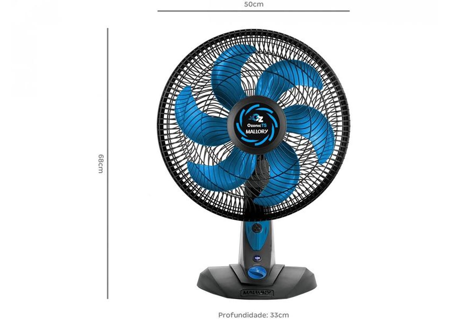 Ventilador de Mesa Mallory Ozonic TS 40cm 3 Velocidades