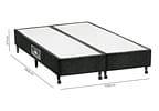 Box para Colchão Queen Size Castor Bipartido 27cm de Altura Lux