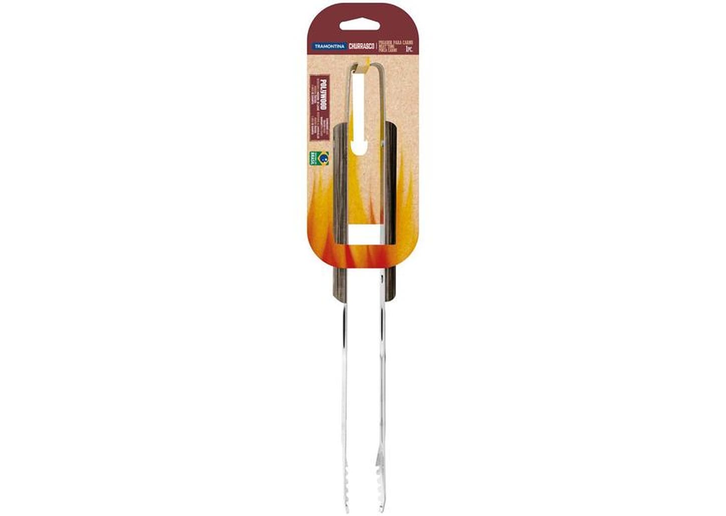 Pegador para Carne Tramontina Inox Polywood 21175190 Castanho