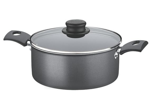 Caçarola Tramontina Antiaderente com Tampa Chumbo 3,7L 22cm Turim