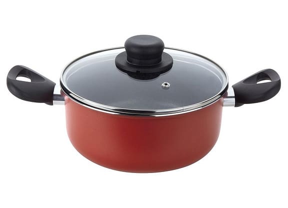 Caçarola Multiflon Antiaderente 2,7L 18cm 1,4mm com Tampa Páprika 73220