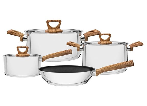 Jogo de Panelas Tramontina Inox Fundo Triplo 4 Peças Brava