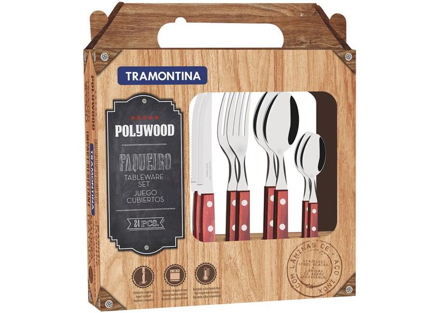 Faqueiro Tramontina Inox 24 Peças Polywood 21199/705