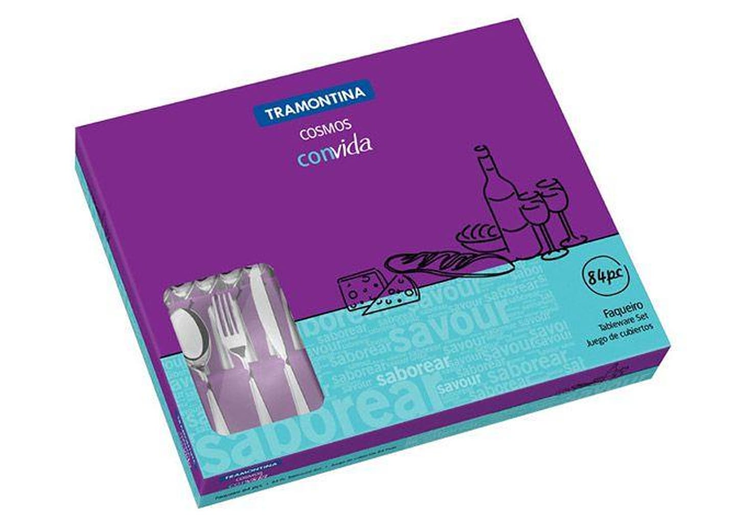 Faqueiro Tramontina Cosmos 66950/520 Inox 84 Peças