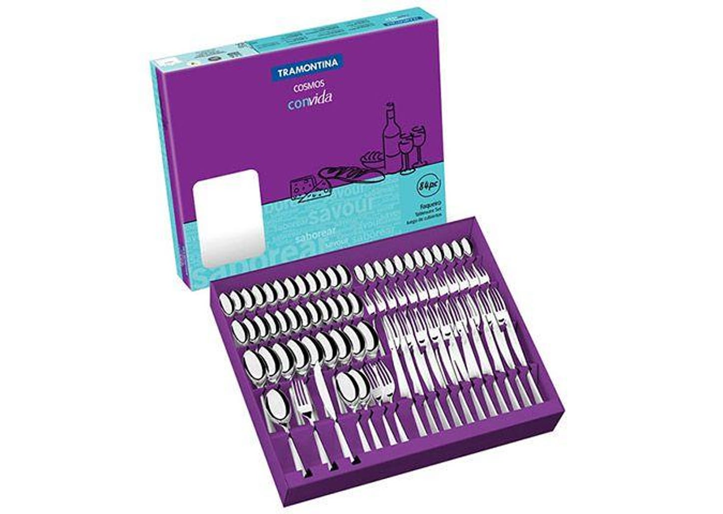 Faqueiro Tramontina Cosmos 66950/520 Inox 84 Peças