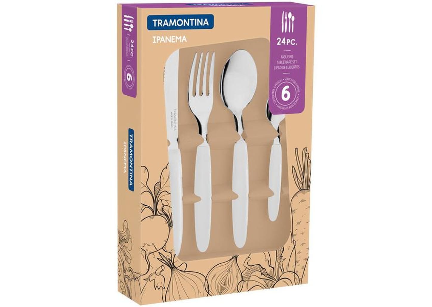 Faqueiro Tramontina Inox Ipanema 24 Peças