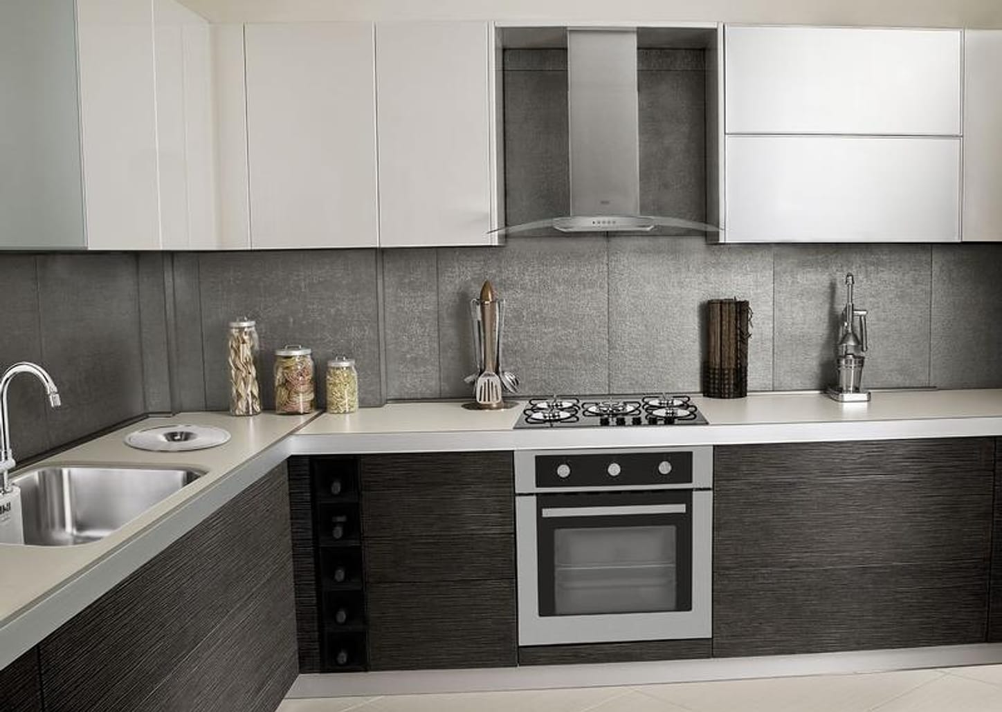 Coifa de Parede Franke 60cm 4 Bocas com Vidro Curvo Inox 3 Velocidades Glass Ray