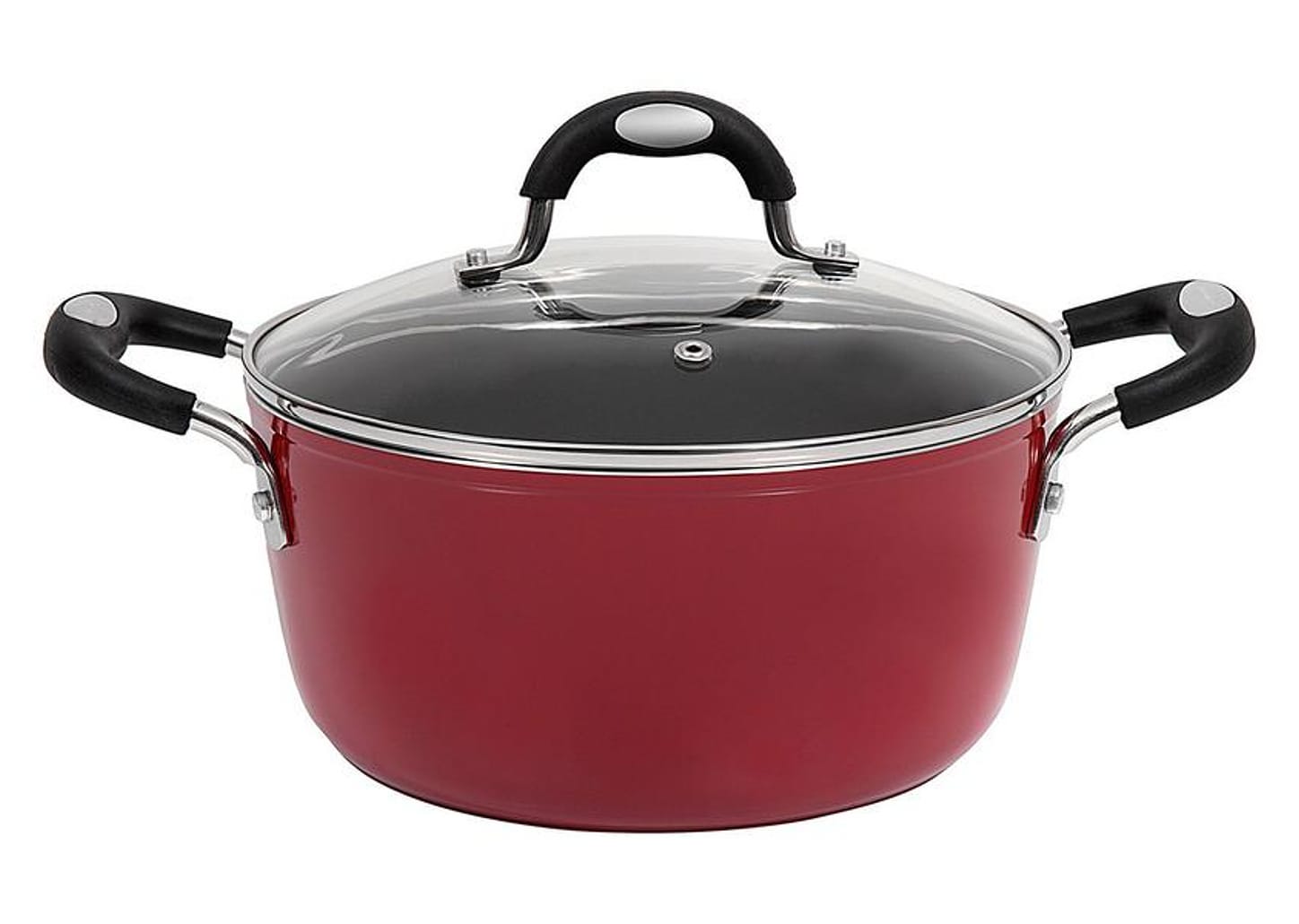 Jogo de Panelas Tramontina Antiaderente de Alumínio Vermelho 5 Peças Mônaco