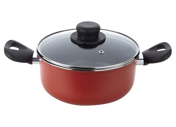 Caçarola Multiflon Antiaderente 3,5L 22cm 1,4mm com Tampa Páprika 73222