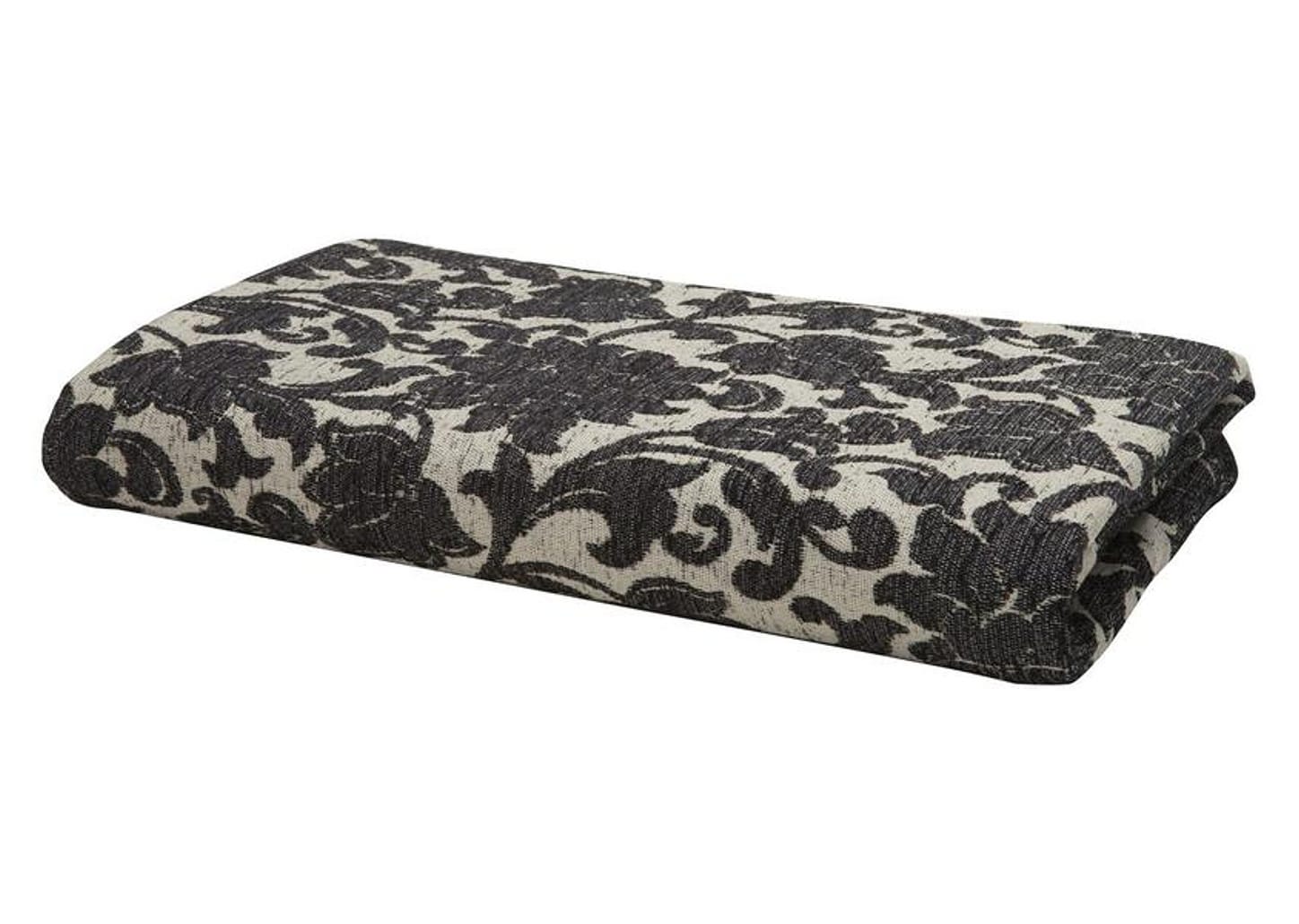 Peseira Queen 65x240cm Preto Lartex - Jacquard Adoratta