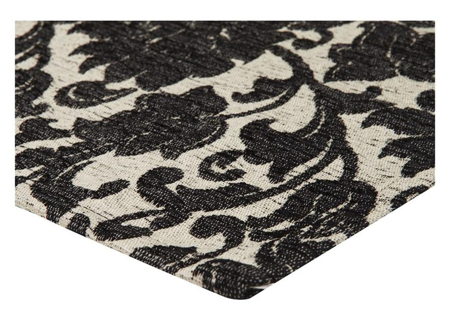 Peseira Queen 65x240cm Preto Lartex - Jacquard Adoratta