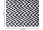 Tapete Zig Zag Retangular Elegance Zig Zag 200x250cm Jolitex