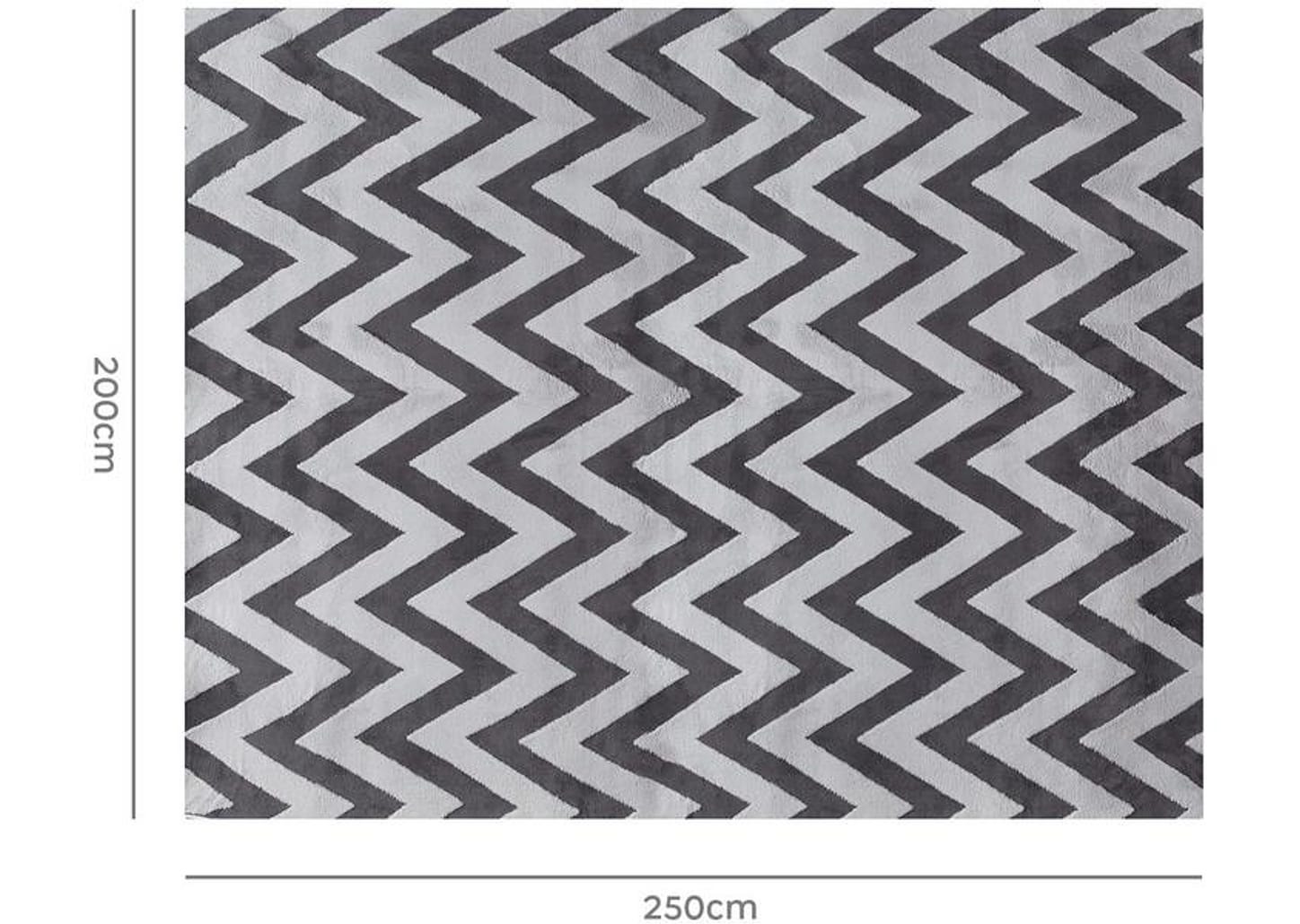 Tapete Zig Zag Retangular Elegance Zig Zag 200x250cm Jolitex