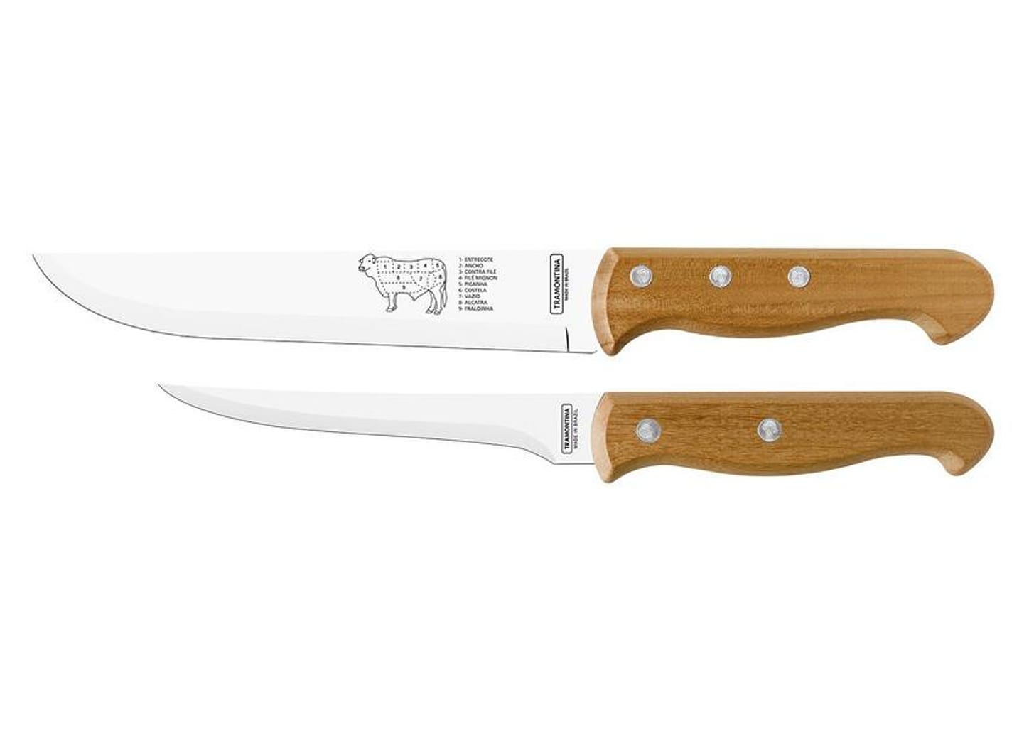 Jogo de Facas Tramontina Inox Churrasco 2 Peças