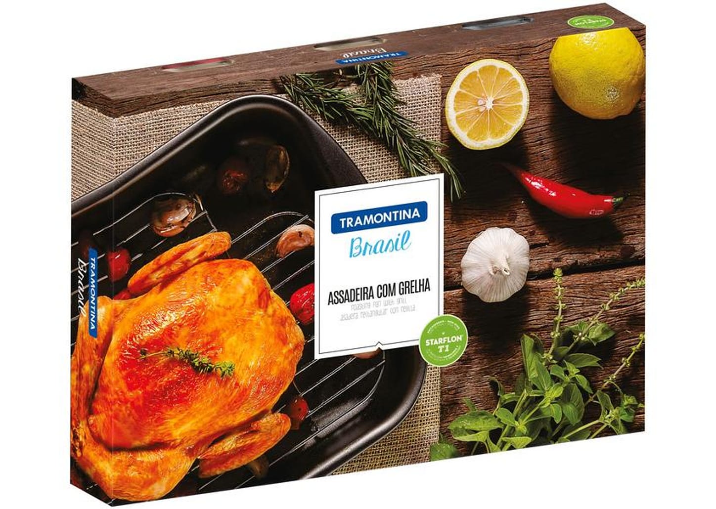 Forma para Bolo de Alumínio Antiaderente - Retangular com Grelha Tramontina Brasil 20048034