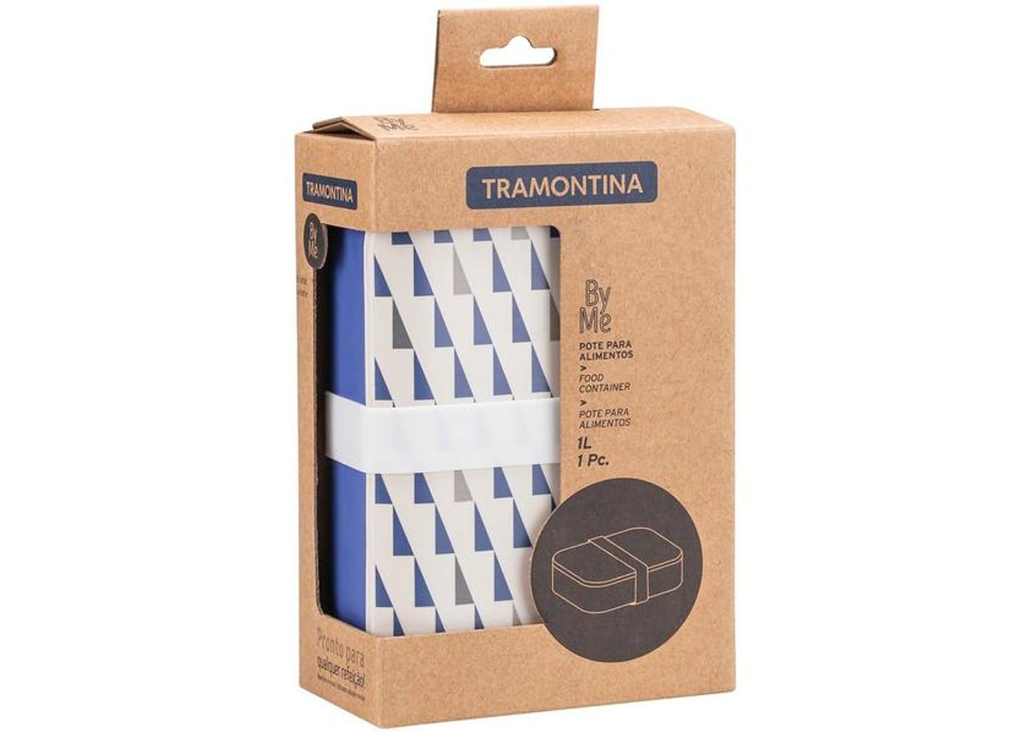 Pote Tramontina com Tampa Retangular 1L - By Me