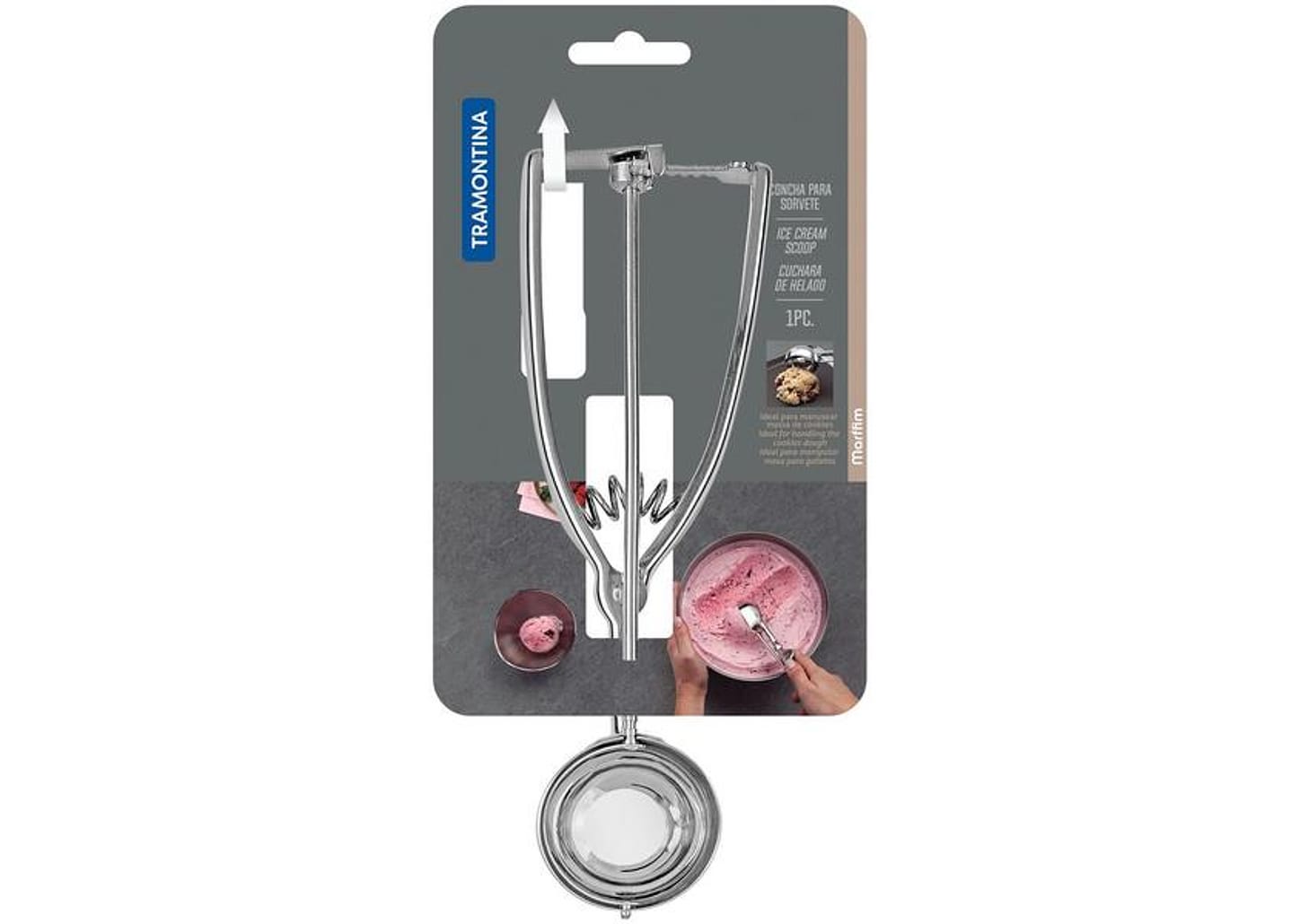 Colher de Sorvete Inox Tramontina Marffim