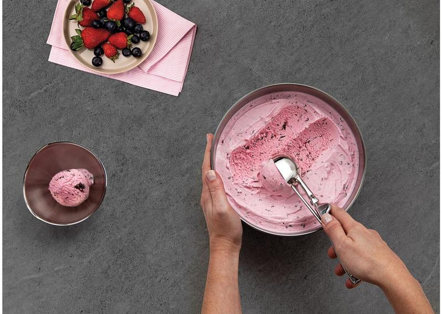 Colher de Sorvete Inox Tramontina Marffim