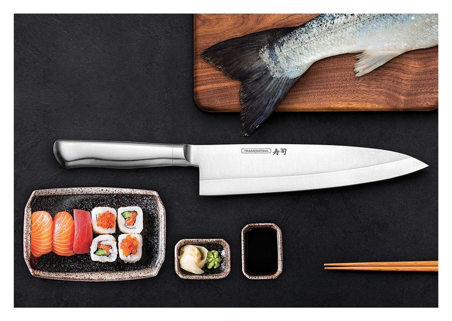 Faca para Peixes Tramontina Inox 8” Sushi Diamond - Deba