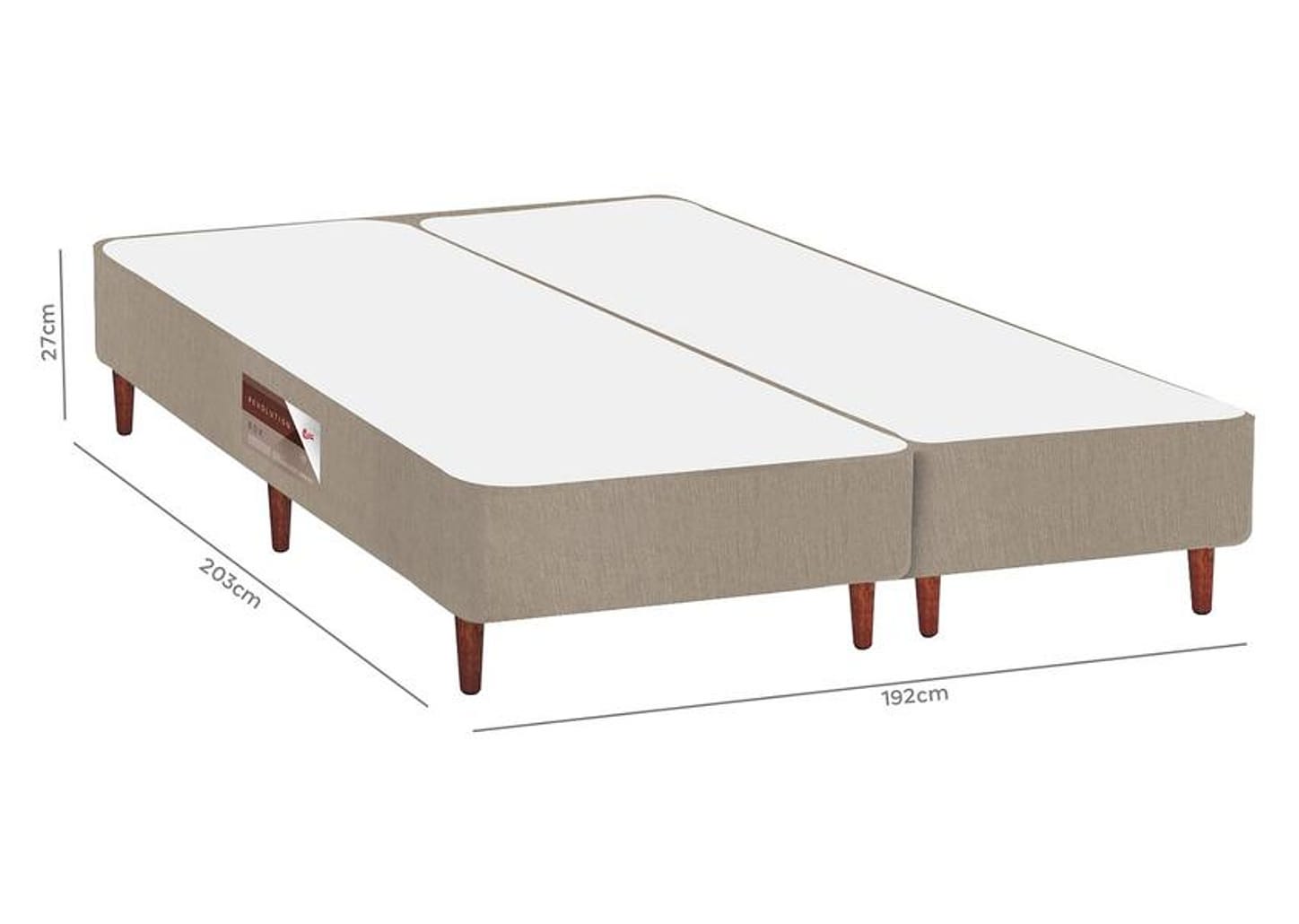 Box para Colchão King Size Castor Bipartido 27cm de Altura Revolution