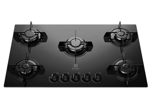 Cooktop 5 Bocas Electrolux a Gás GLP Preto - KE5GP