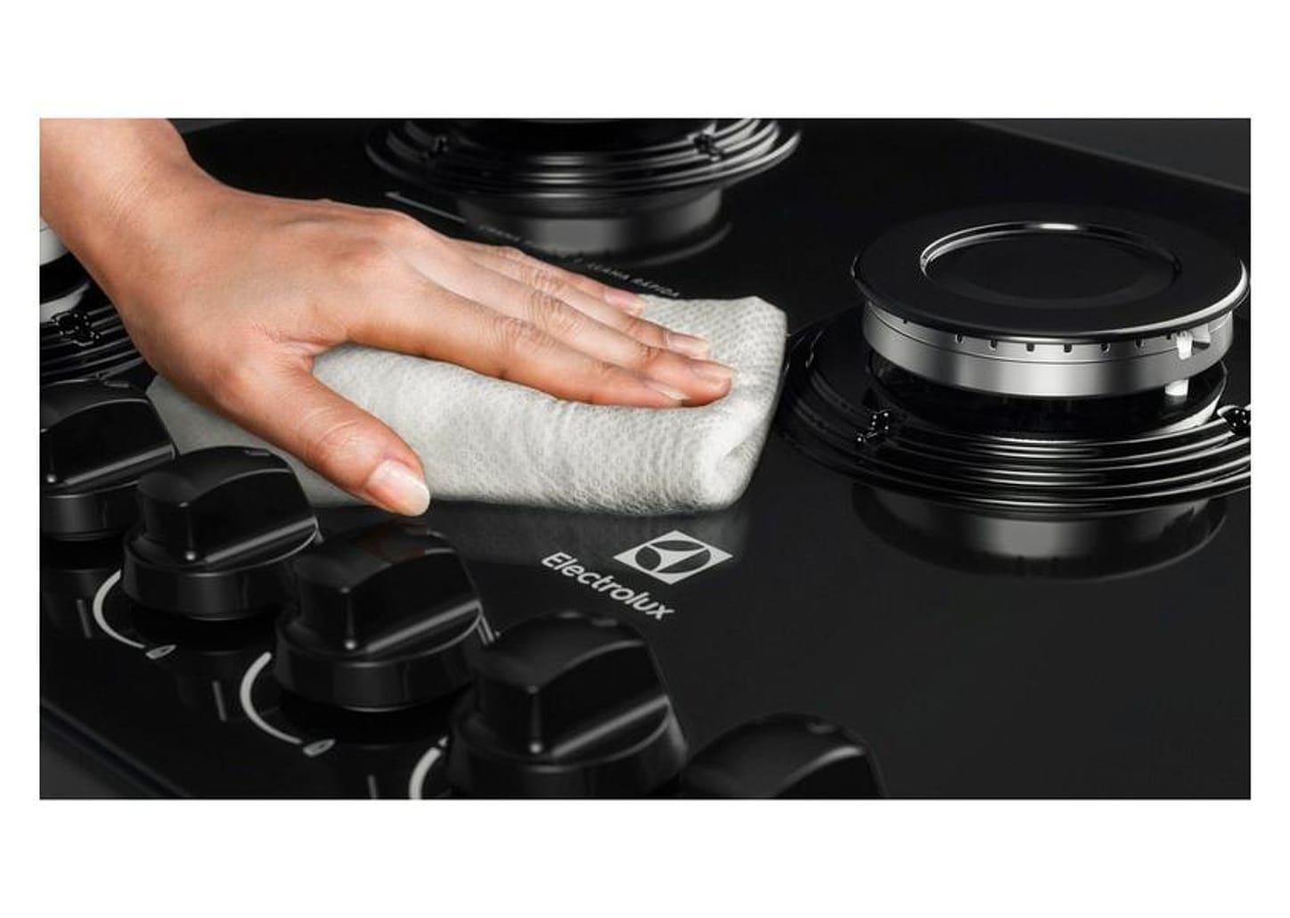Cooktop 5 Bocas Electrolux a Gás GLP Preto - KE5GP