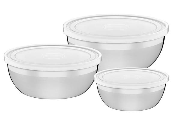 Jogo de Potes de Inox Hermético Tramontina com Tampa Redondo Freezinox 3 Peças