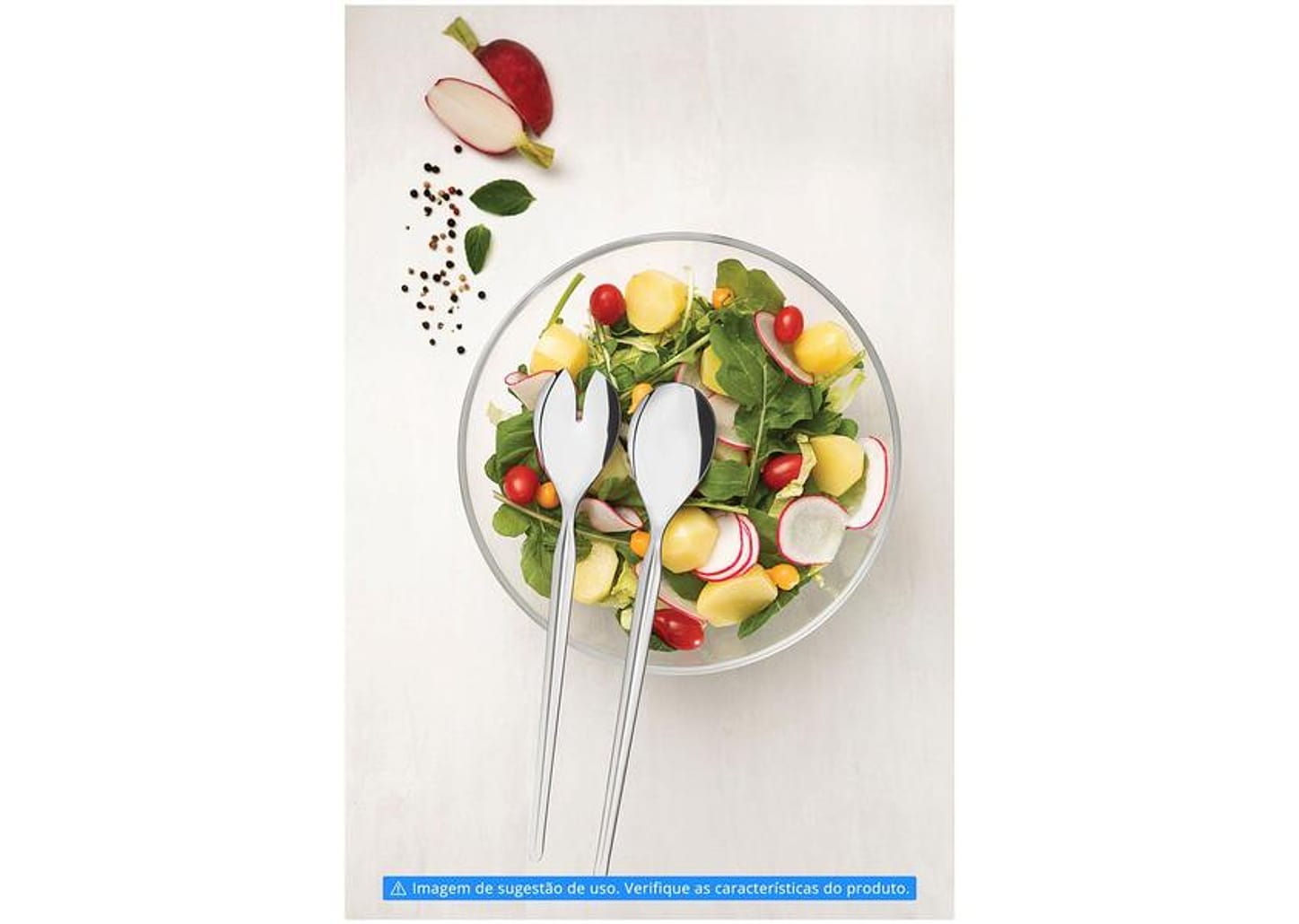 Jogo de Talheres para Salada Tramontina Inox - Cosmos 2 Peças