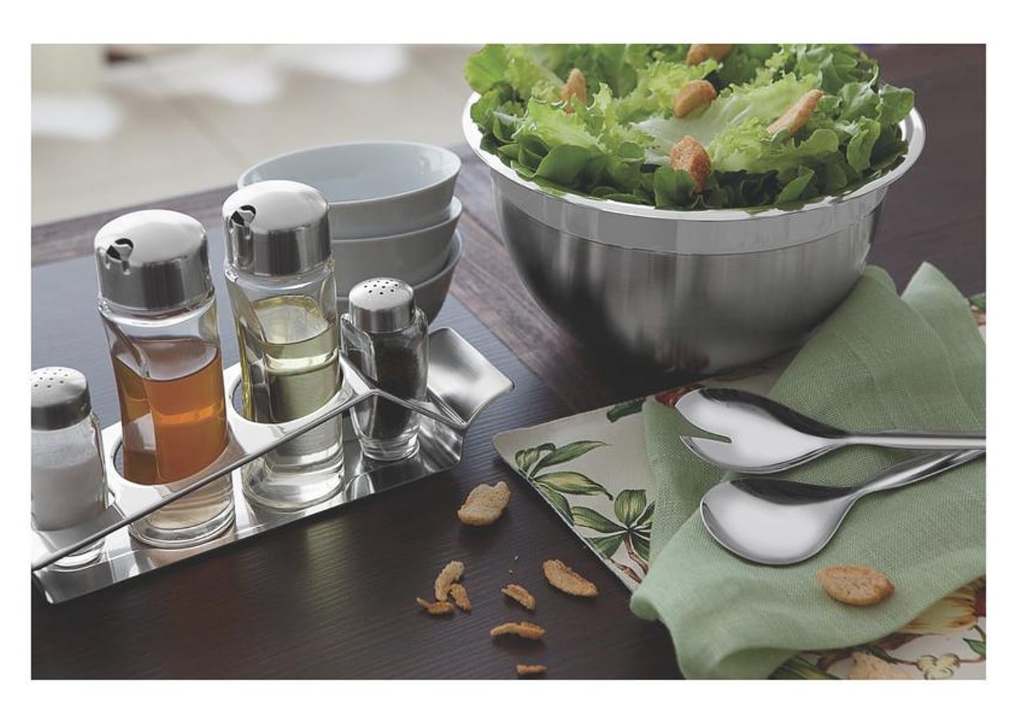 Jogo de Talheres para Salada Tramontina Inox - Cosmos 2 Peças