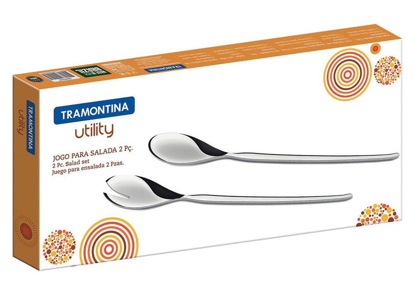 Jogo de Talheres para Salada Tramontina Inox - Cosmos 2 Peças