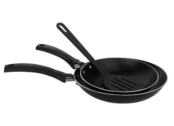 Conjunto de Frigideiras Antiaderente Multiflon 3 Peças Preto Gourmet 70011