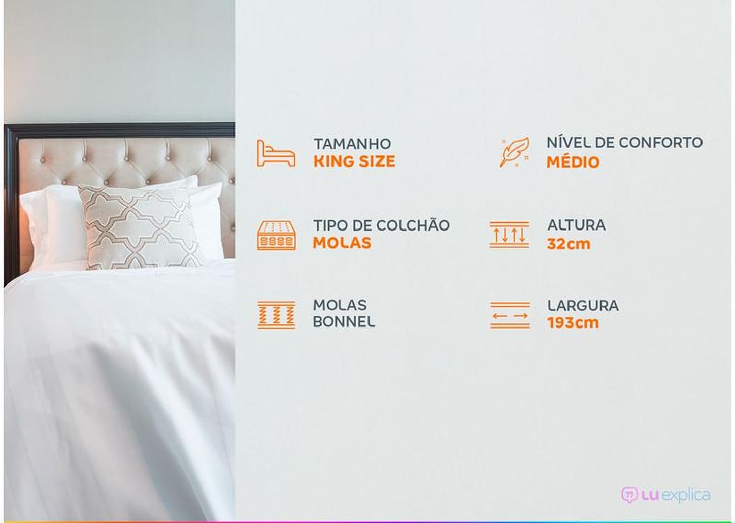 Colchão King Size Castor Mola 32cm de Altura Silver Star